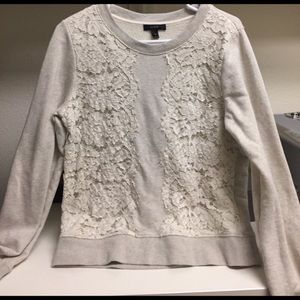 Lace detail sweatshirt